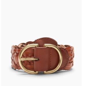 Evereve braided leather belt S/M